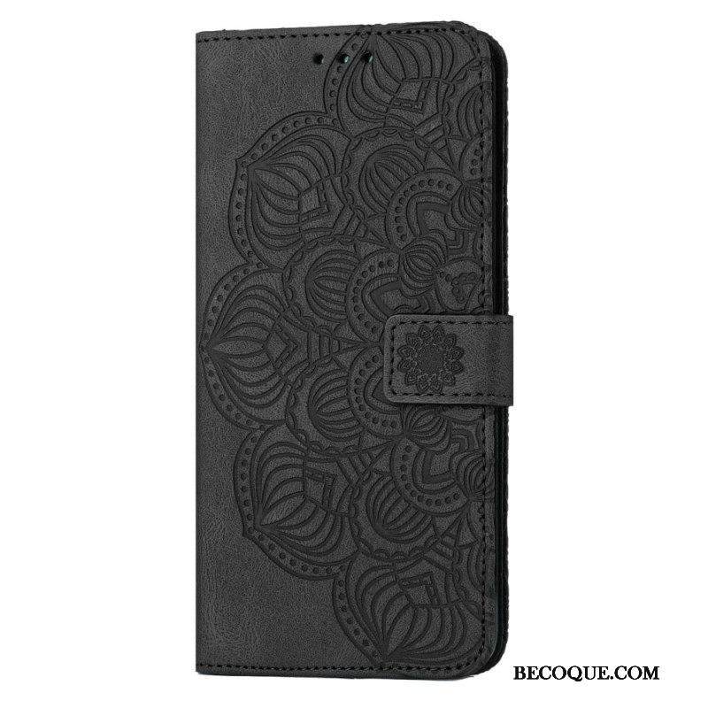 Flip Case Samsung Galaxy S23 Plus 5G Suojaketju Kuori Strappy Mandala