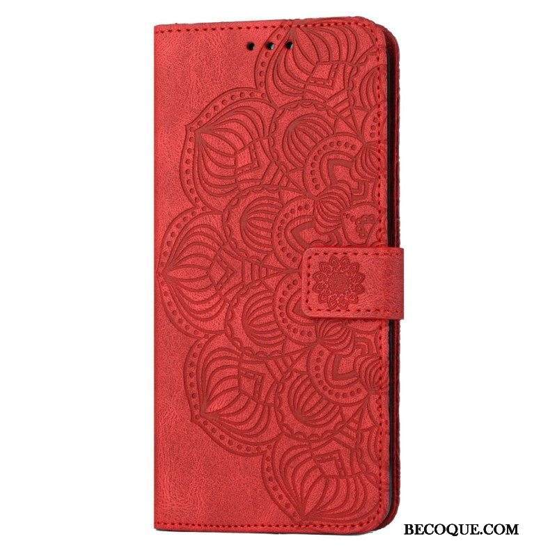 Flip Case Samsung Galaxy S23 Plus 5G Suojaketju Kuori Strappy Mandala