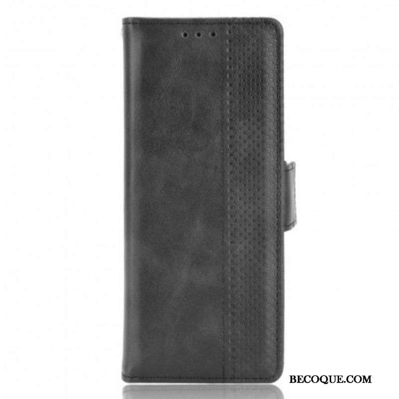 Flip Case Samsung Galaxy Z Fold 3 5G Tyylitelty Nahkaefekti