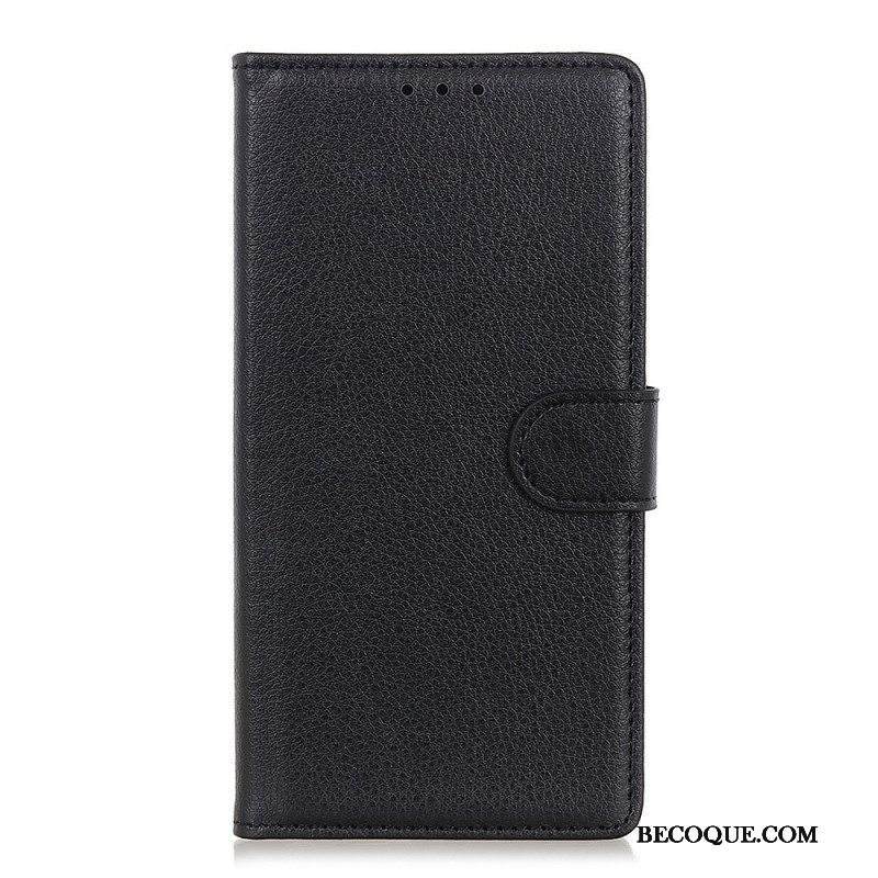 Flip Case Sony Xperia 1 IV Perinteinen Litchi Faux Leather