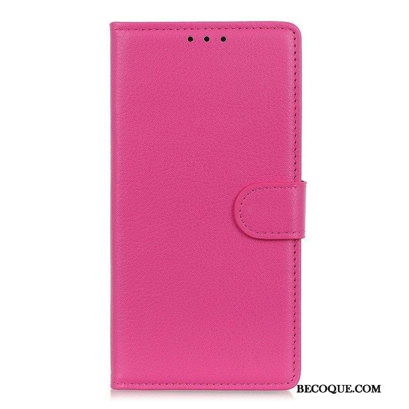 Flip Case Sony Xperia 1 IV Perinteinen Litchi Faux Leather