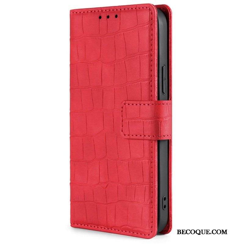 Flip Case Xiaomi 12T / 12T Pro Ihokosketuskrokotiili