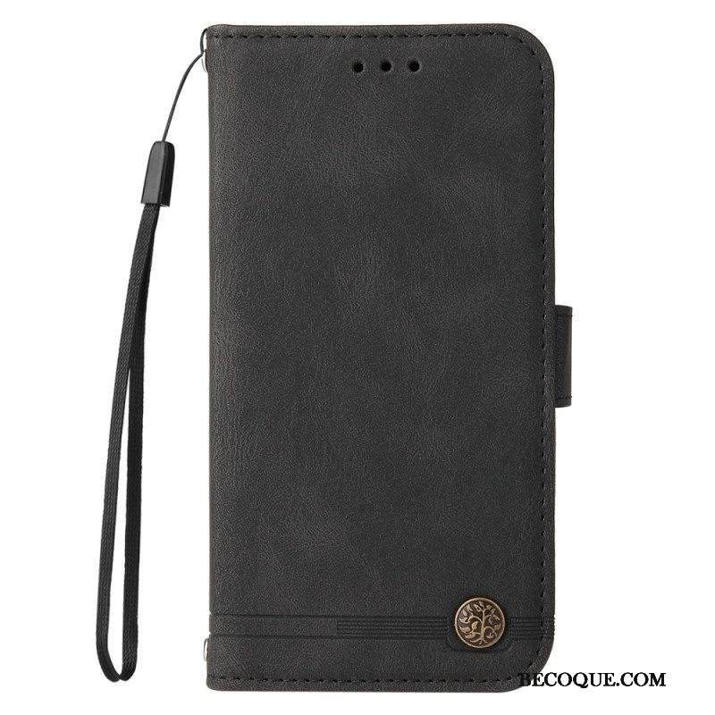 Flip Case Xiaomi 12T / 12T Pro Koristeellinen Niitti Ja Kaulanauha