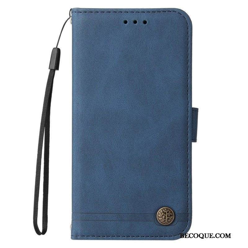 Flip Case Xiaomi 12T / 12T Pro Koristeellinen Niitti Ja Kaulanauha