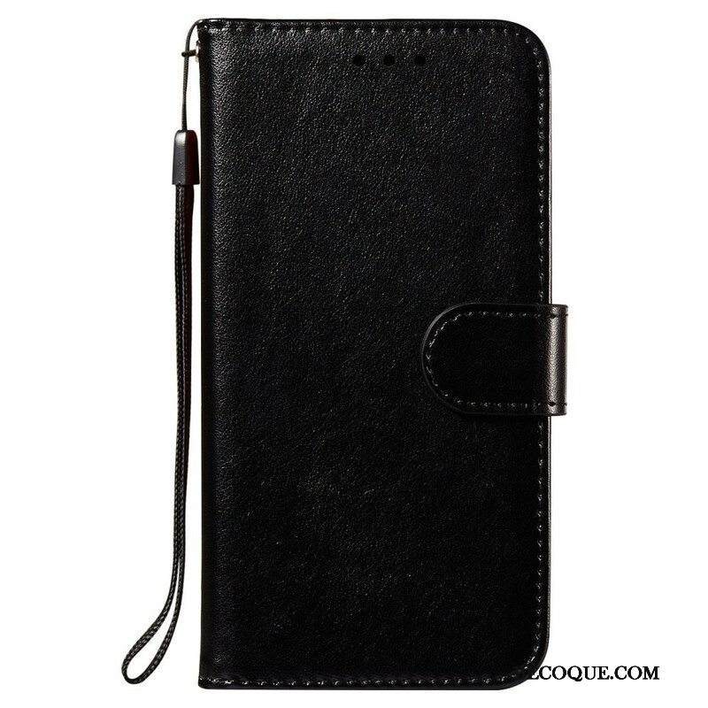 Flip Case Xiaomi Redmi Note 10 5G Nahkainen Muotoilu Hihnalla