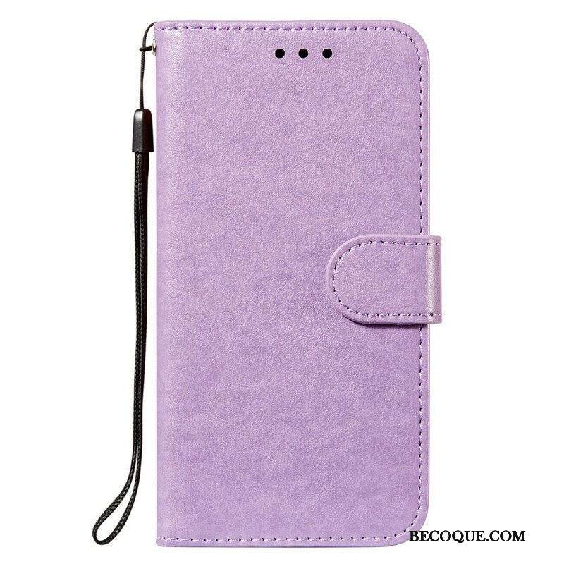 Flip Case Xiaomi Redmi Note 10 5G Nahkainen Muotoilu Hihnalla