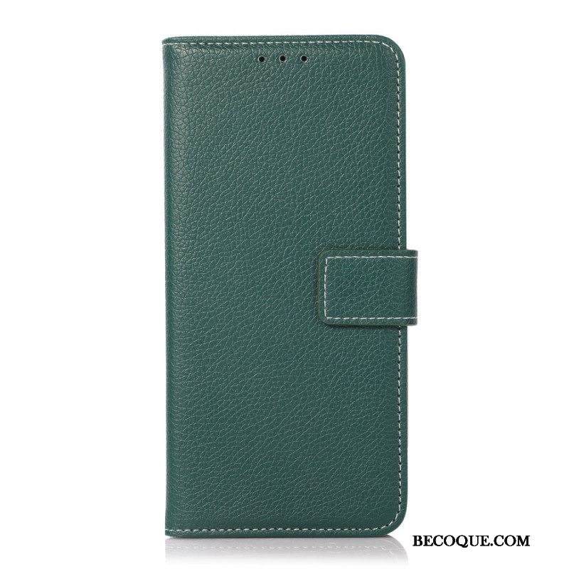 Flip Case Xiaomi Redmi Note 10 Pro Litsi Paljaat Saumat