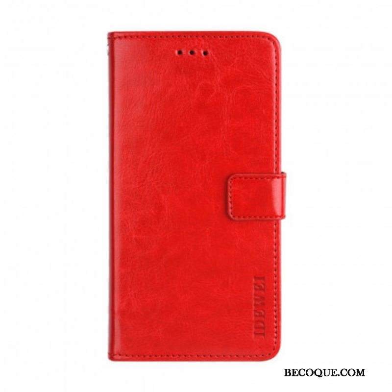 Flip Case Xiaomi Redmi Note 10 Pro Nahkajäljitelmä Idewei