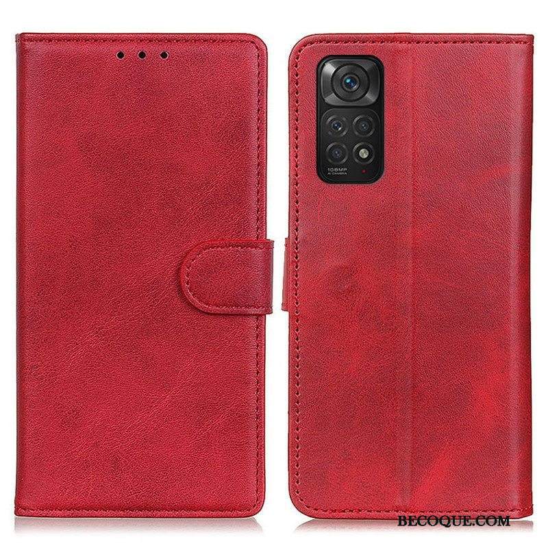 Flip Case Xiaomi Redmi Note 11 / 11S Retro Mattanahkaefekti