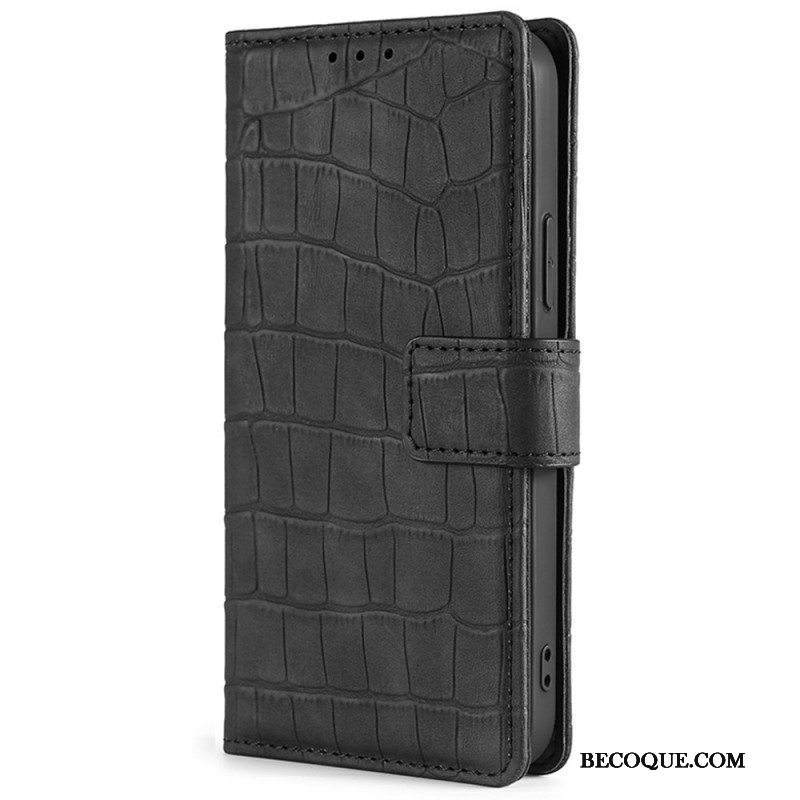 Flip Case Xiaomi Redmi Note 11 Pro / 11 Pro 5G Ihokosketuskrokotiili