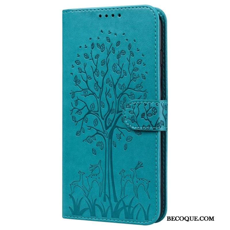 Flip Case Xiaomi Redmi Note 11 Pro / 11 Pro 5G Puu Ja Hirvi