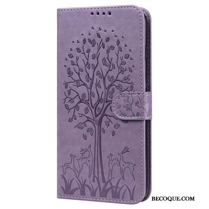 Flip Case Xiaomi Redmi Note 11 Pro / 11 Pro 5G Puu Ja Hirvi