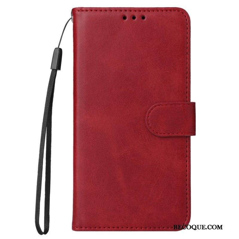 Flip Case Xiaomi Redmi Note 12 Pro Plus Suojaketju Kuori Tavallinen Hihnalla