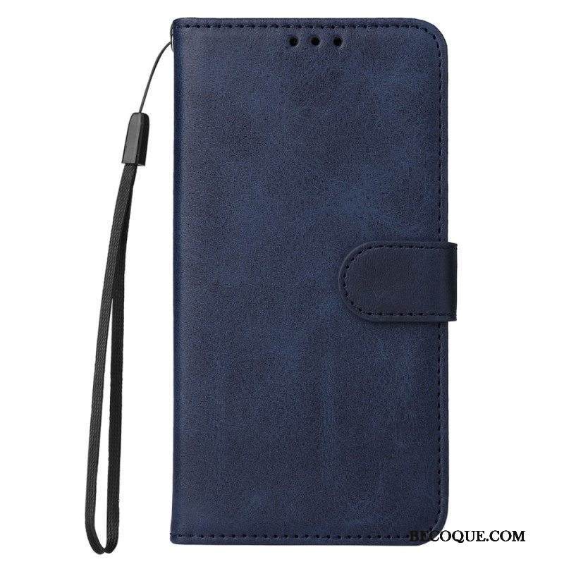 Flip Case Xiaomi Redmi Note 12 Pro Plus Suojaketju Kuori Tavallinen Hihnalla