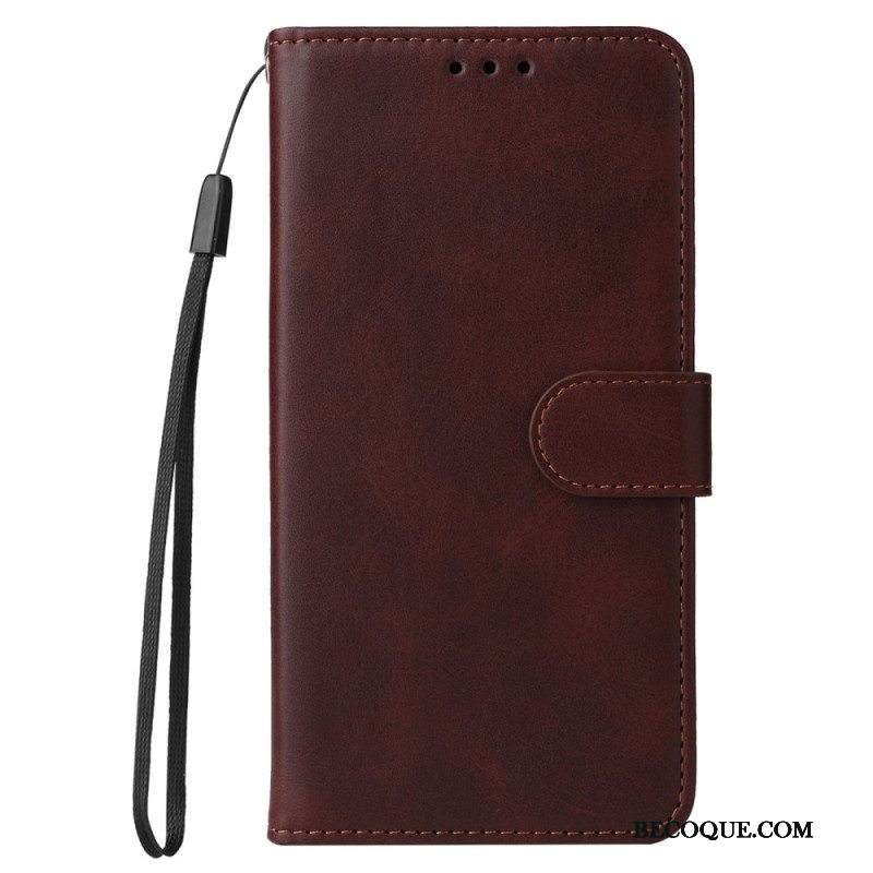 Flip Case Xiaomi Redmi Note 12 Pro Plus Suojaketju Kuori Tavallinen Hihnalla