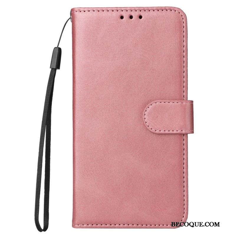 Flip Case Xiaomi Redmi Note 12 Pro Plus Suojaketju Kuori Tavallinen Hihnalla