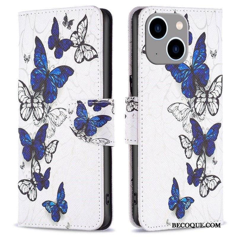 Flip Case iPhone 14 Plus Maailman Perhoset