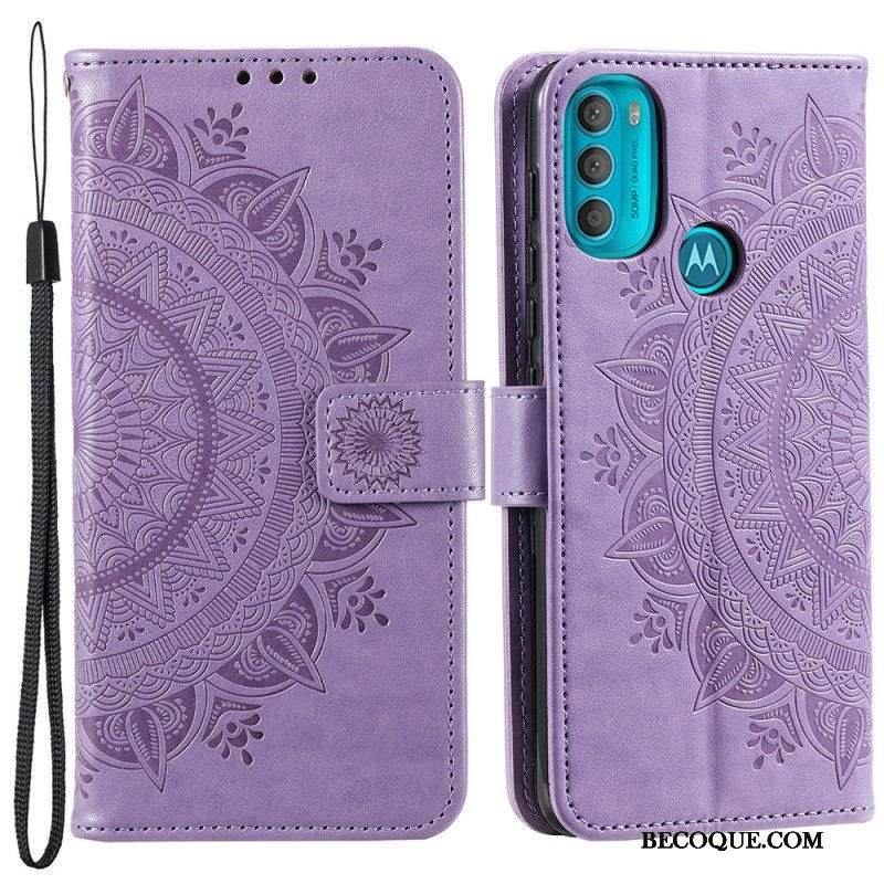 Kotelot Moto G71 5G Auringon Mandala