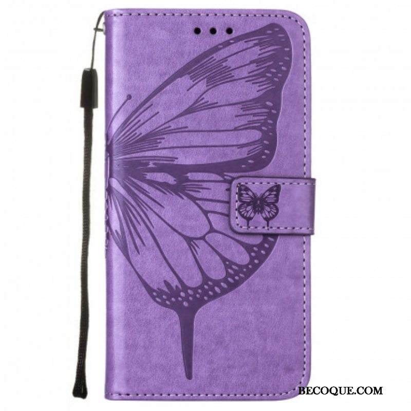 Kotelot Samsung Galaxy A52 4G / A52 5G / A52s 5G Butterfly Design Kaulanauhalla