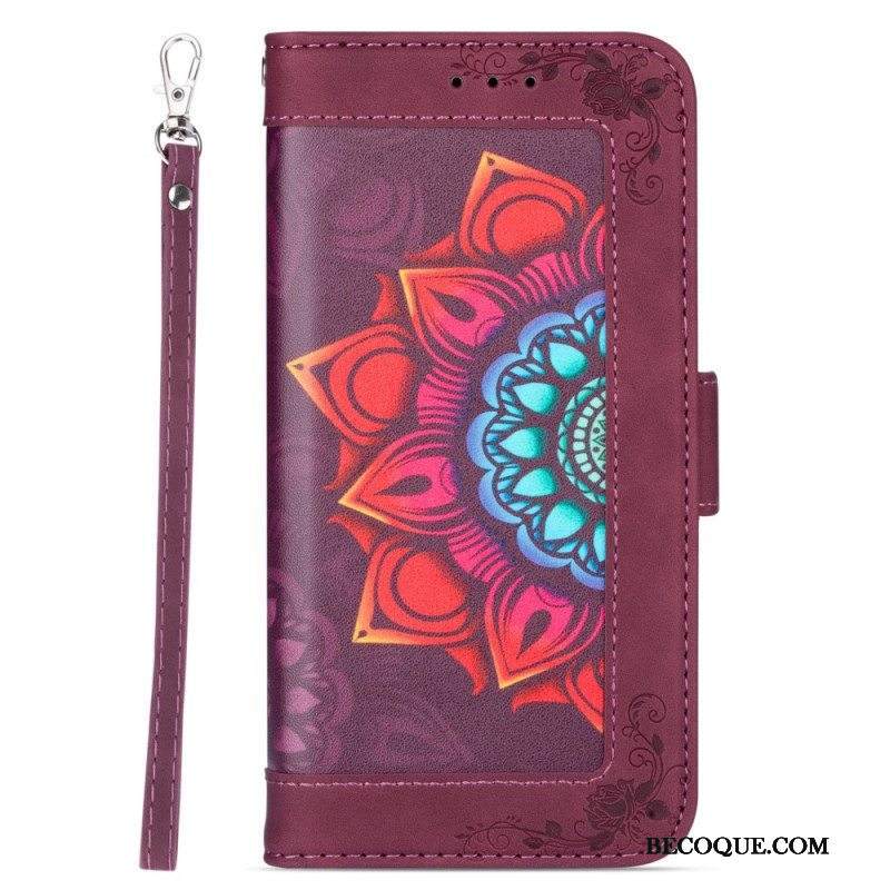 Kotelot Samsung Galaxy S22 5G Suojaketju Kuori Strappy Mandala Koristelu