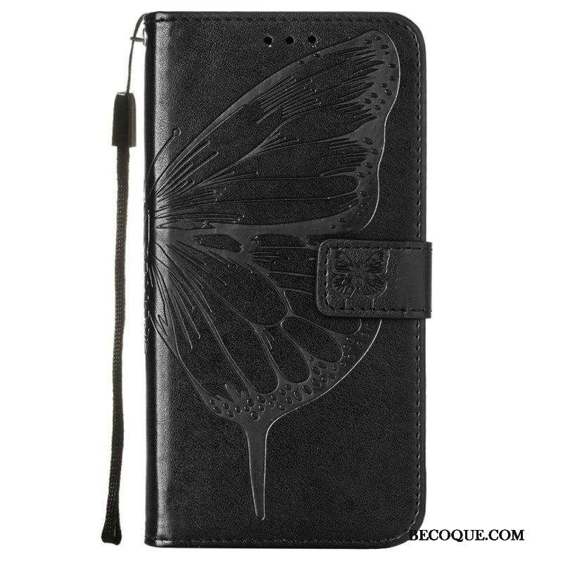 Kotelot Samsung Galaxy S23 5G Butterfly Design Kaulanauhalla