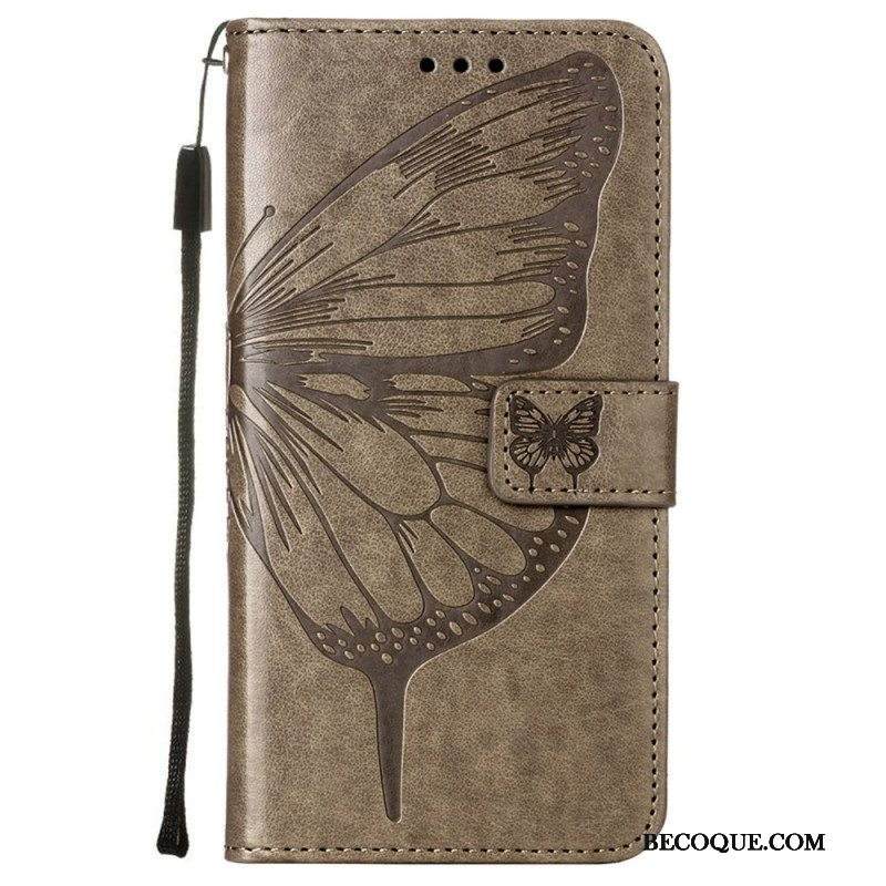 Kotelot Samsung Galaxy S23 5G Butterfly Design Kaulanauhalla