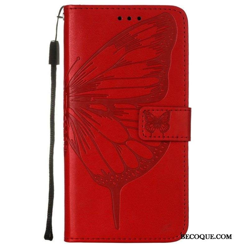 Kotelot Samsung Galaxy S23 5G Butterfly Design Kaulanauhalla