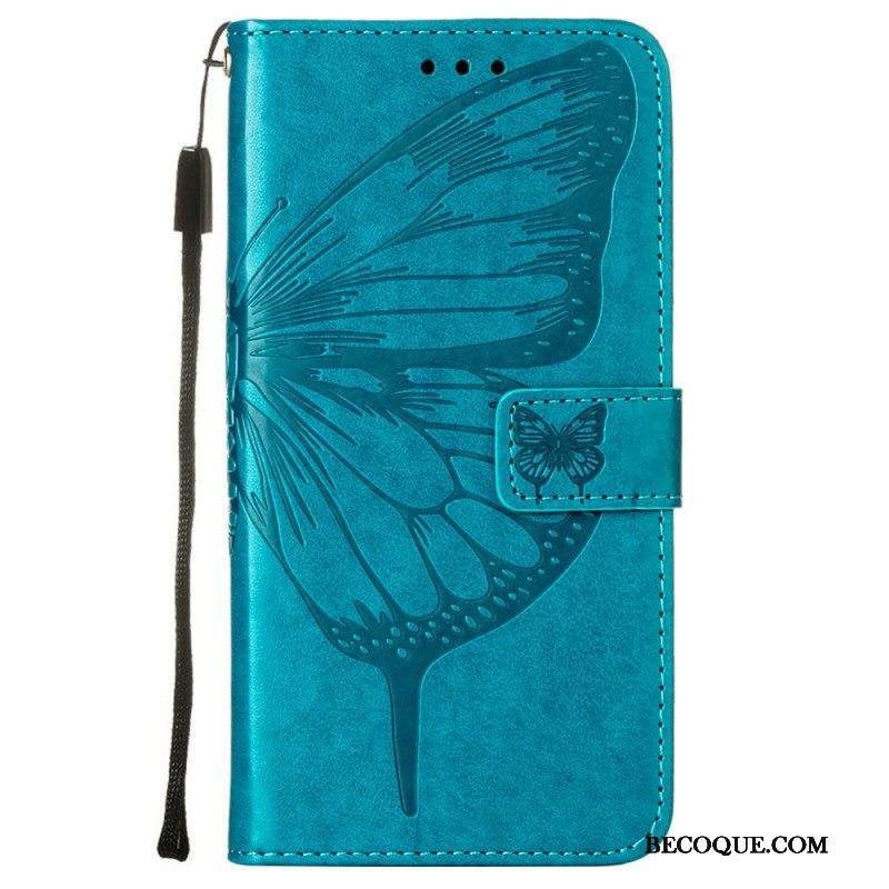 Kotelot Samsung Galaxy S23 5G Butterfly Design Kaulanauhalla