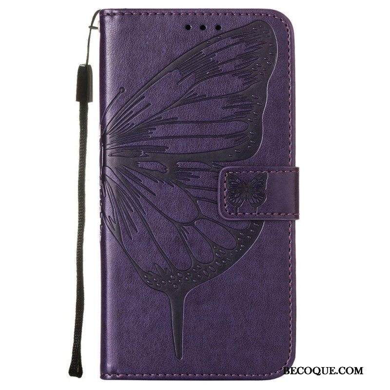 Kotelot Samsung Galaxy S23 5G Butterfly Design Kaulanauhalla