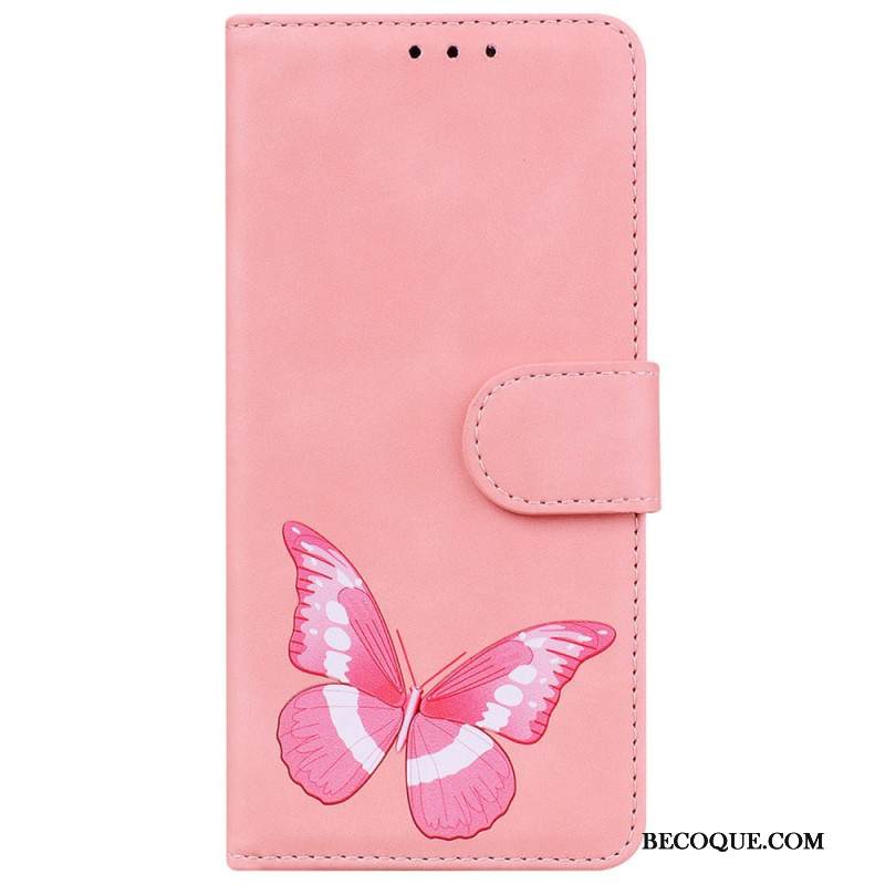 Kotelot Xiaomi 14t Butterfly Suede Effect Suojakuori