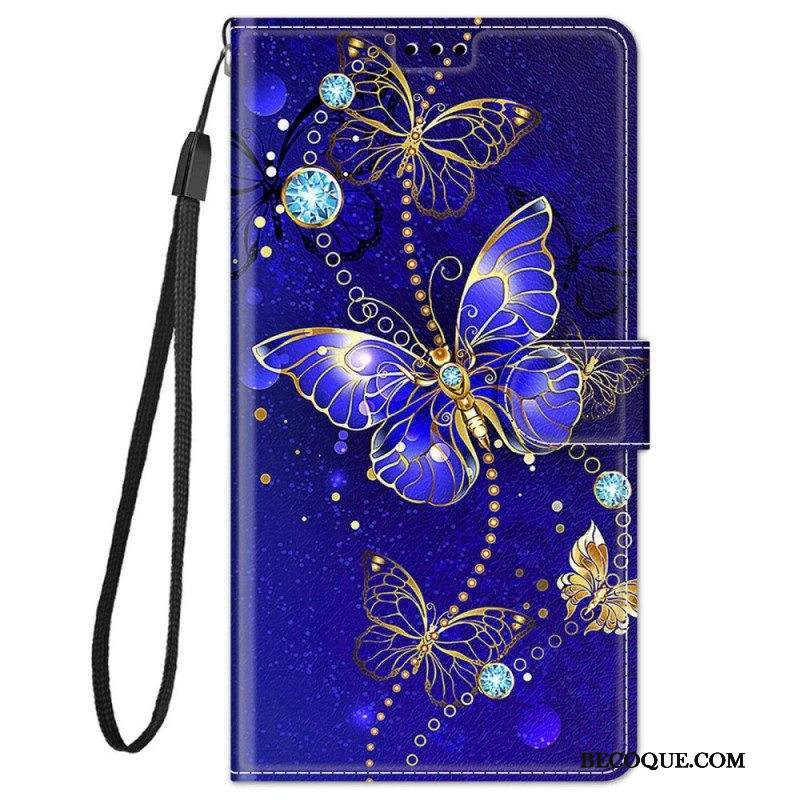 Kotelot Xiaomi Redmi Note 11 Pro Plus 5G Suojaketju Kuori Strap Butterflies Fan