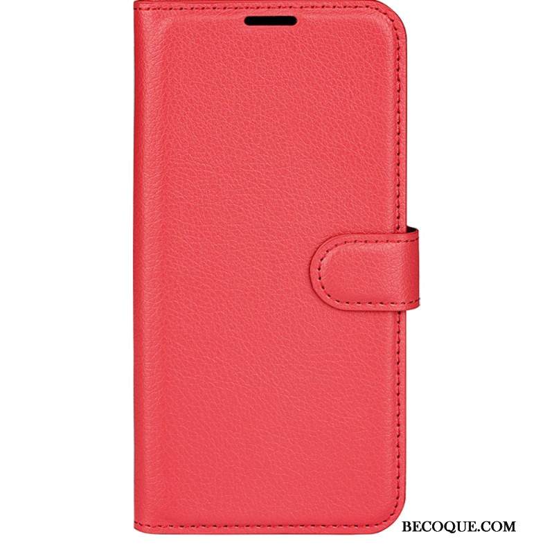 Kotelot iPhone 16 Litchi Faux Leather Suojakuori