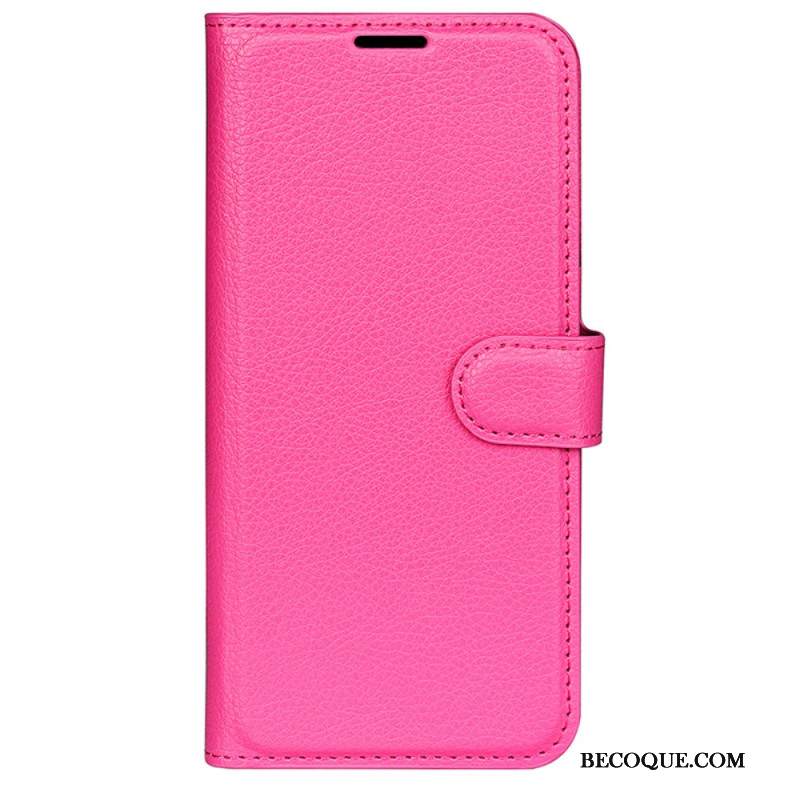 Kotelot iPhone 16 Litchi Faux Leather Suojakuori