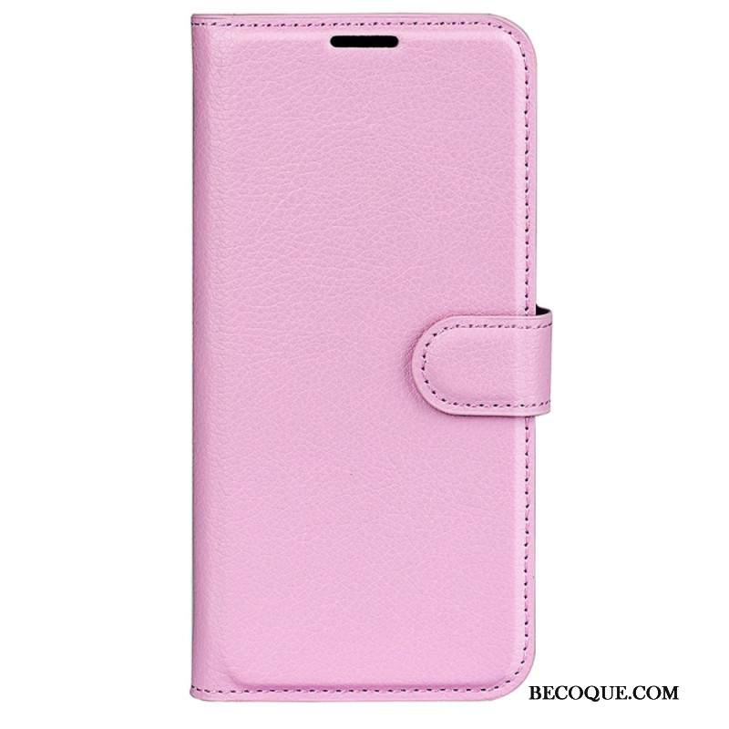 Kotelot iPhone 16 Litchi Faux Leather Suojakuori