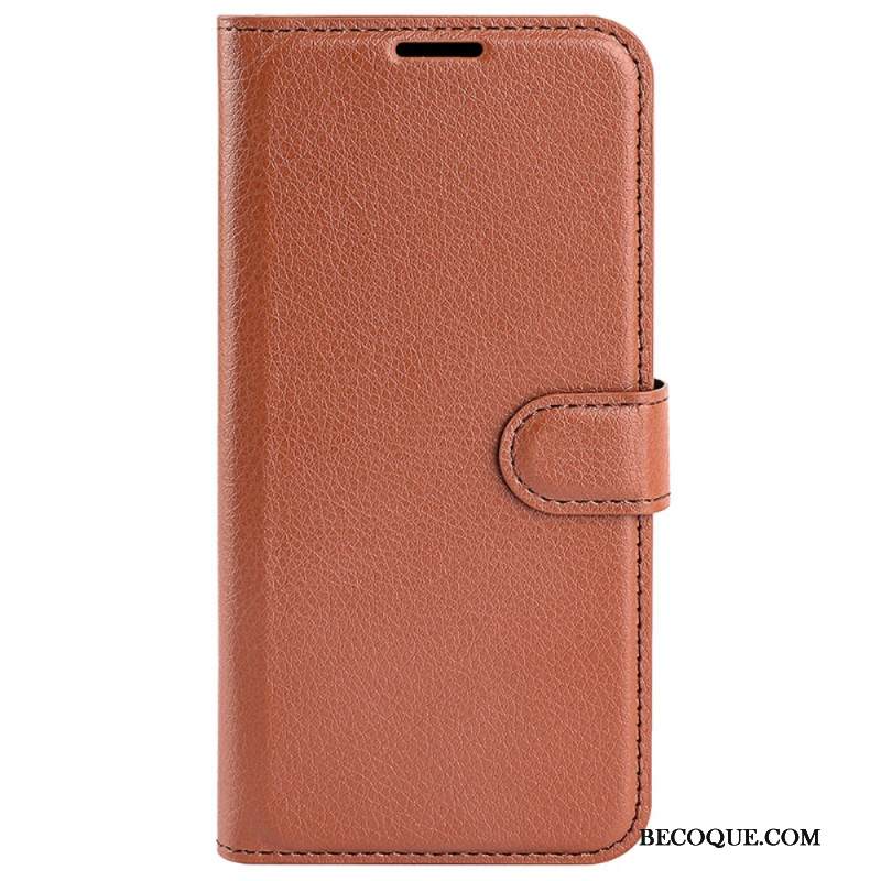 Kotelot iPhone 16 Litchi Faux Leather Suojakuori