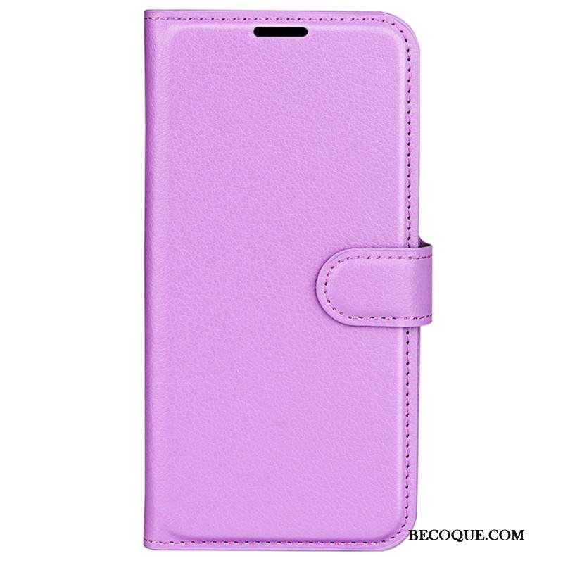 Kotelot iPhone 16 Litchi Faux Leather Suojakuori