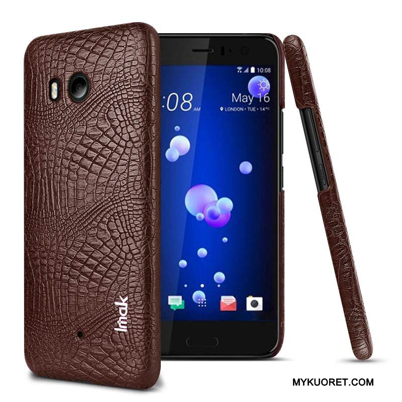 Kuori Htc U11 Nahka 说 Murtumaton, Kotelo Htc U11 Suojaus Kukkakuvio Krokotiili