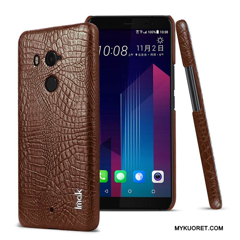 Kuori Htc U11 Nahka 说 Murtumaton, Kotelo Htc U11 Suojaus Kukkakuvio Krokotiili