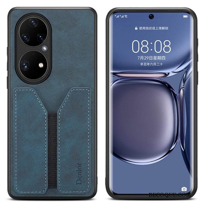 Kuori Huawei P50 Pro Denior Elastinen Korttikotelo