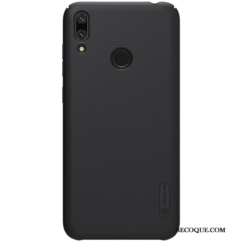 Kuori Huawei Y7 2019 Suojaus Punainen Pesty Suede, Kotelo Huawei Y7 2019 Kulta Murtumaton