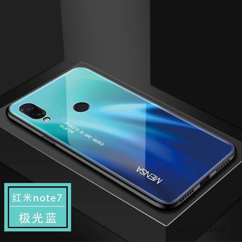 Kuori Redmi Note 7 Laukut Persoonallisuus Lasi, Kotelo Redmi Note 7 Suojaus Murtumaton Punainen