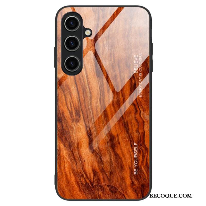 Kuori Samsung Galaxy A15 5g Tempered Glass Wood Design