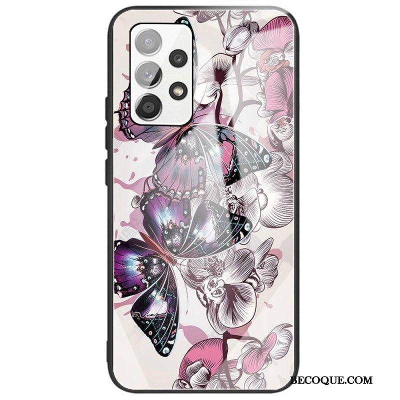 Kuori Samsung Galaxy A53 5G Butterflies Variation Karkaistu Lasi