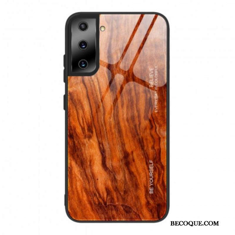 Kuori Samsung Galaxy S21 5G Wood Design Karkaistu Lasi