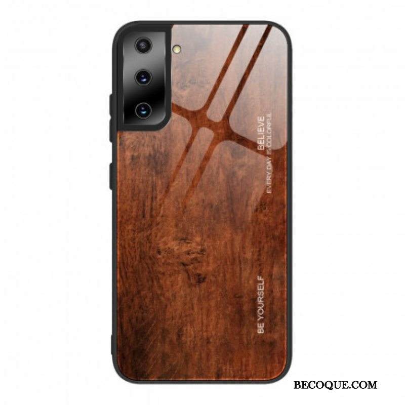 Kuori Samsung Galaxy S21 5G Wood Design Karkaistu Lasi