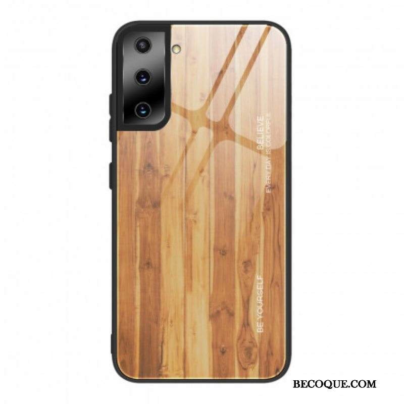 Kuori Samsung Galaxy S21 5G Wood Design Karkaistu Lasi