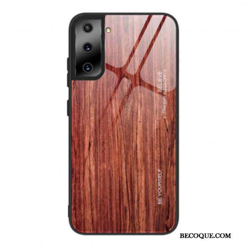 Kuori Samsung Galaxy S21 5G Wood Design Karkaistu Lasi