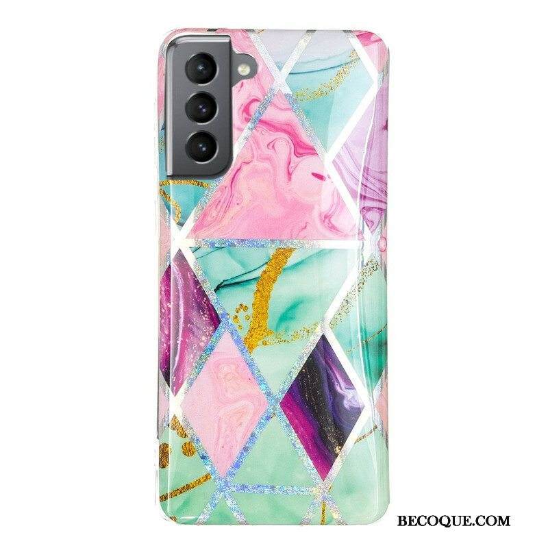 Kuori Samsung Galaxy S21 FE Glitter Design Marble