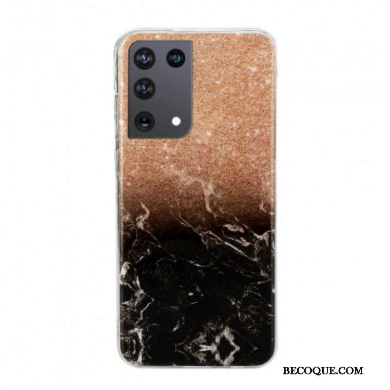 Kuori Samsung Galaxy S21 Ultra 5G Gradientti Glitter Marble