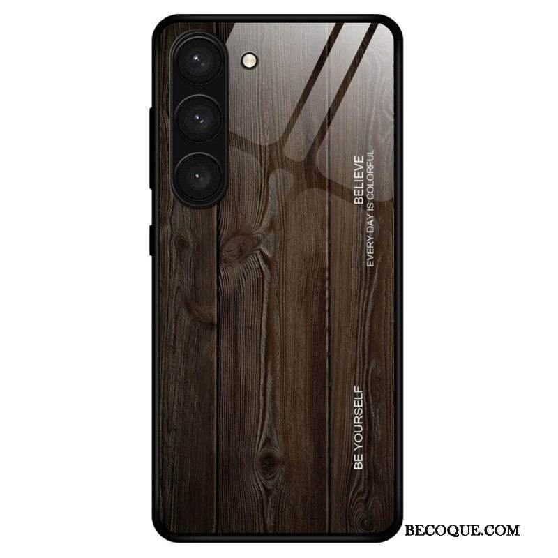 Kuori Samsung Galaxy S23 5G Wood Design Karkaistu Lasi